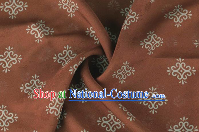 Asian Chinese Traditional Pattern Design Coffee Brocade Fabric Silk Fabric Chinese Fabric Asian Material