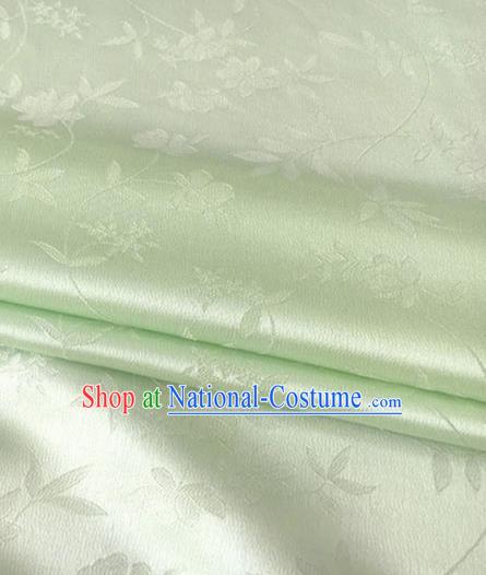 Asian Chinese Traditional Twine Flowers Pattern Design Light Green Brocade Fabric Silk Fabric Chinese Fabric Asian Material