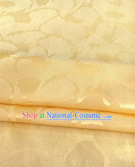 Asian Chinese Traditional Pattern Design Yellow Brocade Fabric Silk Fabric Chinese Fabric Asian Material