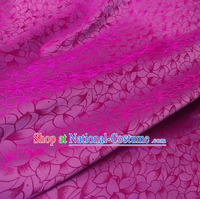 Asian Chinese Traditional Petal Pattern Design Rosy Brocade Fabric Silk Fabric Chinese Fabric Asian Material