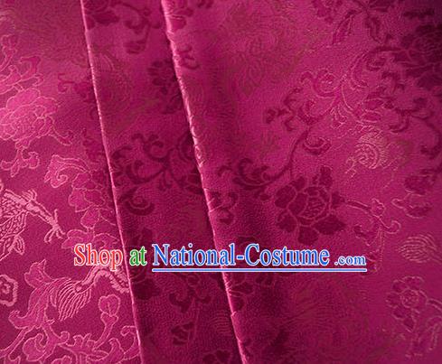 Asian Chinese Traditional Twine Dragon Pattern Design Rosy Brocade Fabric Silk Fabric Chinese Fabric Asian Material