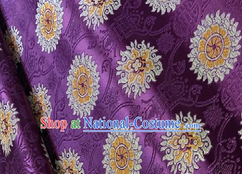 Asian Chinese Traditional Pattern Design Purple Brocade Fabric Silk Fabric Chinese Fabric Asian Material