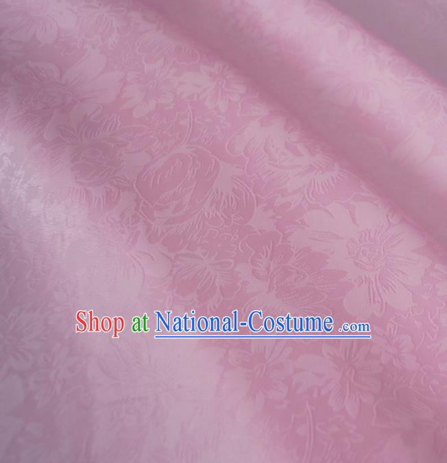 Asian Chinese Traditional Flowers Pattern Design Pink Brocade Fabric Silk Fabric Chinese Fabric Asian Material