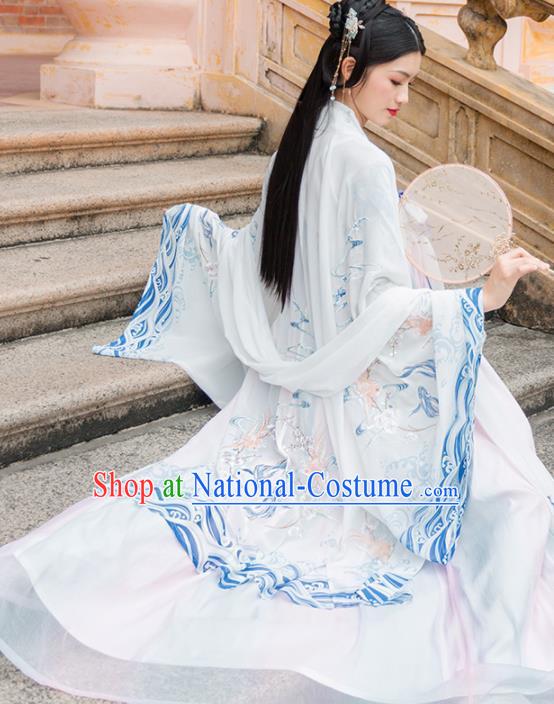 Traditional Chinese Tang Dynasty Court Maid Hanfu Dress Ancient Peri Princess Historical Costume for Women