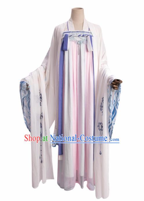 Traditional Chinese Tang Dynasty Court Maid Hanfu Dress Ancient Peri Princess Historical Costume for Women