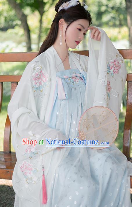 Traditional Chinese Tang Dynasty Imperial Concubine Hanfu Dress Ancient Court Princess Embroidered Historical Costume for Women