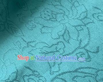 Chinese Traditional Pattern Design Blue Brocade Fabric Asian Silk Fabric Chinese Fabric Material