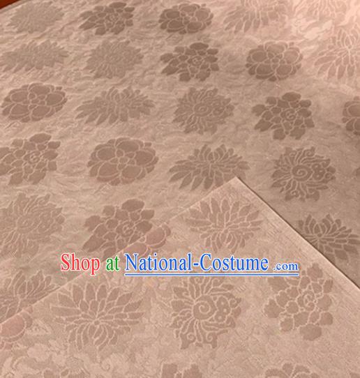 Chinese Traditional Rich Lotus Pattern Design Pink Brocade Fabric Asian Silk Fabric Chinese Fabric Material