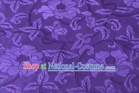 Chinese Traditional Vine Pattern Design Purple Brocade Fabric Asian Silk Fabric Chinese Fabric Material