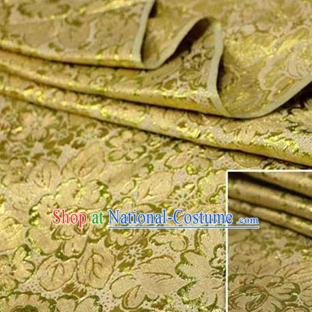 Chinese Classical Pattern Design Golden Brocade Asian Traditional Hanfu Silk Fabric Tang Suit Fabric Material