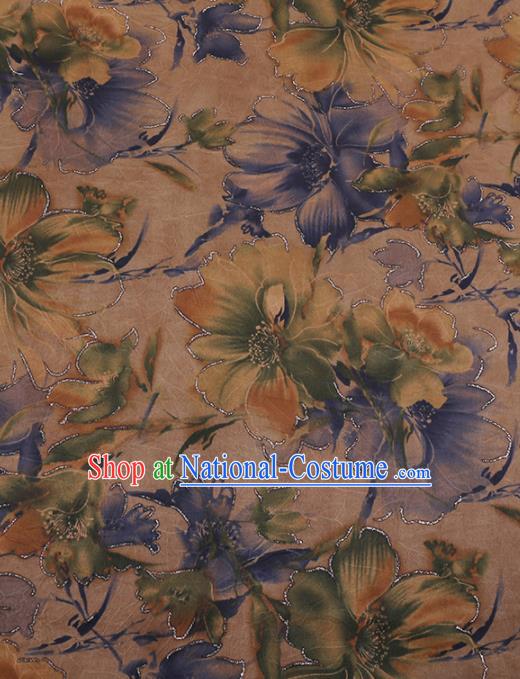 Traditional Chinese Classical Pattern Design Satin Watered Gauze Brocade Fabric Asian Silk Fabric Material