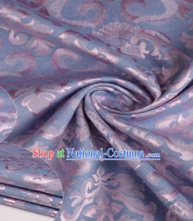 Chinese Classical Didymaotus Pattern Design Light Blue Brocade Traditional Hanfu Silk Fabric Tang Suit Fabric Material