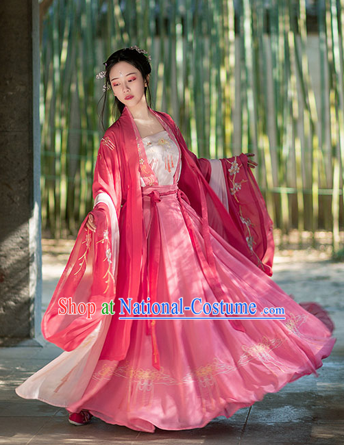 Traditional Chinese Tang Dynasty Imperial Consort Hanfu Dress Ancient Court Embroidered Historical Costume for Women