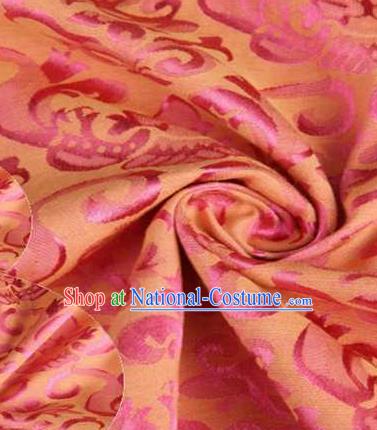 Chinese Classical Didymaotus Pattern Design Pink Brocade Traditional Hanfu Silk Fabric Tang Suit Fabric Material