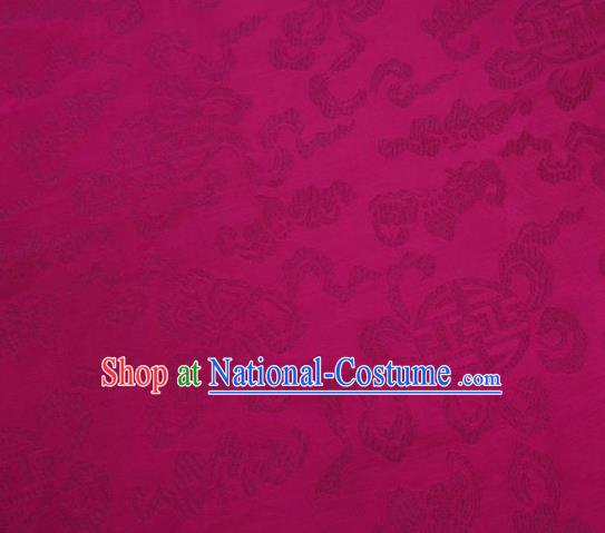 Chinese Classical Ribbon Pattern Design Rosy Brocade Asian Traditional Hanfu Silk Fabric Tang Suit Fabric Material