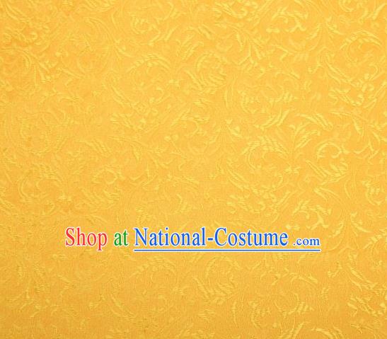 Chinese Classical Pattern Design Yellow Brocade Asian Traditional Hanfu Silk Fabric Tang Suit Fabric Material