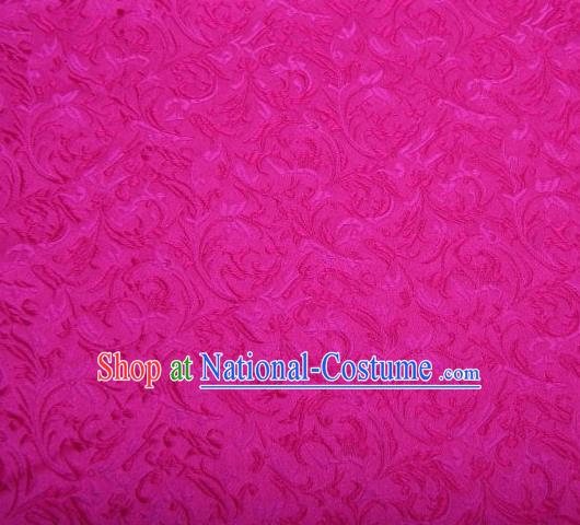 Chinese Classical Pattern Design Rosy Brocade Asian Traditional Hanfu Silk Fabric Tang Suit Fabric Material