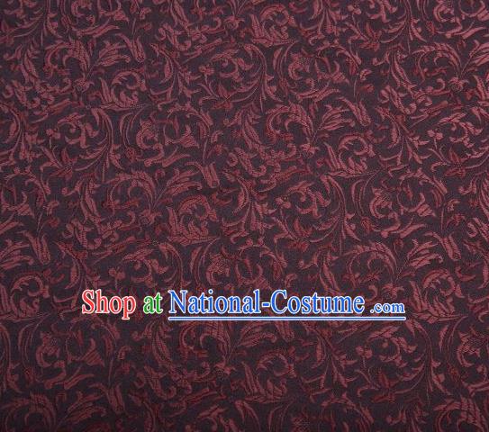 Chinese Classical Pattern Design Brown Brocade Asian Traditional Hanfu Silk Fabric Tang Suit Fabric Material