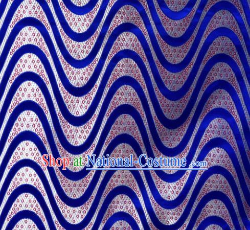 Chinese Classical Plum Blossom Pattern Design Royalblue Brocade Asian Traditional Hanfu Silk Fabric Tang Suit Fabric Material