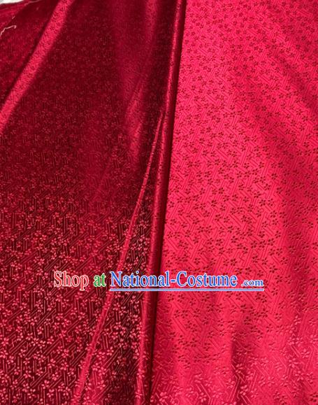 Chinese Classical Pattern Design Red Brocade Drapery Asian Traditional Tang Suit Silk Fabric Material