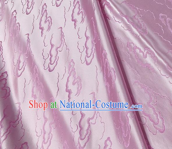 Traditional Chinese Classical Auspicious Clouds Pattern Design Fabric Pink Brocade Tang Suit Satin Drapery Asian Silk Material