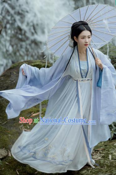 Traditional Chinese Tang Dynasty Royal Dowager Embroidered Hanfu Dress Ancient Drama Palace Lady Historical Costume for Women