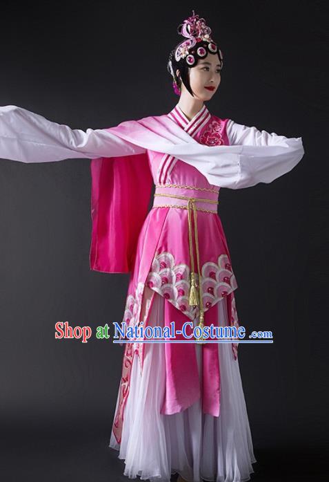 Chinese Traditional Dance Pink Dress Classical Dance Water Sleeve Beijing Opera Costume for Women