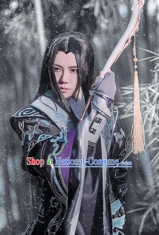 Chinese Traditional Cosplay General Costume Ancient Swordsman Hanfu Clothing for Men