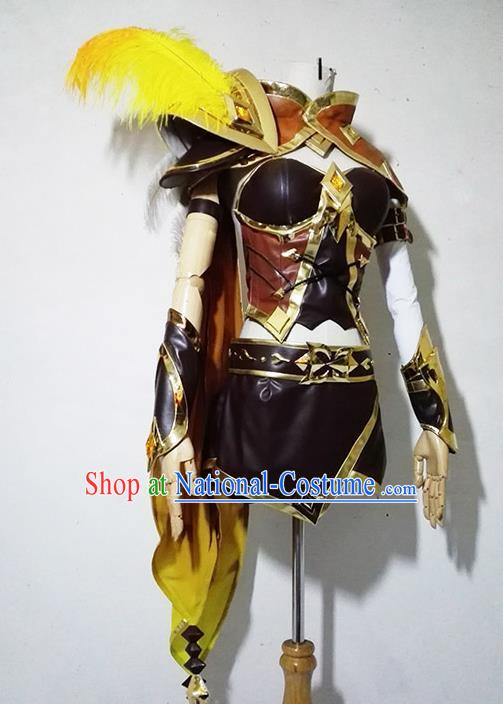 Chinese Traditional Cosplay Knight Costume Ancient Swordsman Hanfu Dress for Women