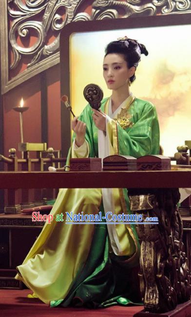 Drama The Legend of Deification Chinese Ancient Shang Dynasty Imperial Consort Su Daji Historical Costume and Headpiece Complete Set