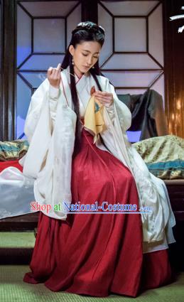 Drama The Legend of Deification Su Daji Chinese Ancient Shang Dynasty Imperial Consort Historical Costume and Headpiece Complete Set