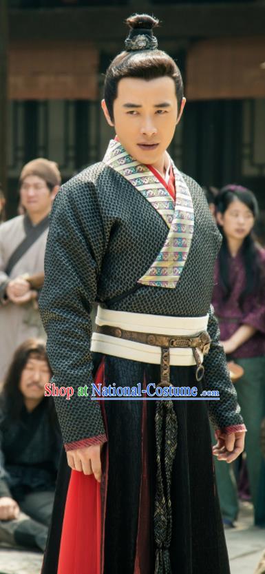 Chinese Ancient Shang Dynasty Swordsman Yang Jian Clothing Drama The Legend of Deification Costume for Men