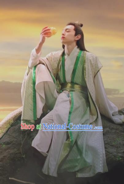 Chinese Ancient Shang Dynasty Nobility Childe Clothing Drama The Legend of Deification Zi Xu Costume for Men