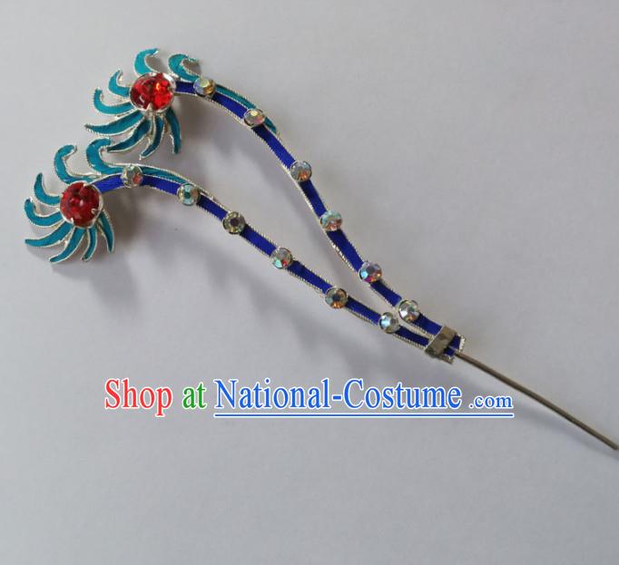 Chinese Ancient Queen Phoenix Hairpins Traditional Beijing Opera Diva Hair Accessories for Adults