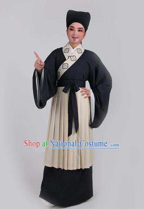 Chinese Traditional Beijing Opera Old Men Embroidered Robe Ancient Ministry Councillor Costume for Men