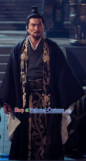 Chinese Ancient Shang Dynasty Drama The Legend of Deification Zhou King Costume for Men