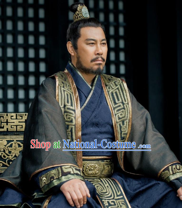 Chinese Ancient Shang Dynasty Royal Highness Wu Cheng Drama The Legend of Deification Costume for Men