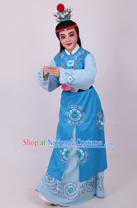 Chinese Traditional Beijing Opera Niche Jia Baoyu Embroidered Blue Robe Ancient Number One Scholar Costume for Men