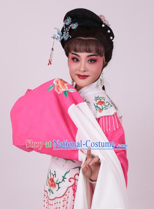 Chinese Traditional Peking Opera Actress Embroidered Water Sleeve Dress Ancient Peri Princess Costume for Women