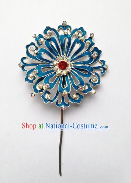 Chinese Ancient Court Princess Flowers Hairpins Traditional Beijing Opera Diva Hair Accessories for Adults