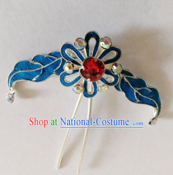 Chinese Ancient Court Princess Grass Hairpins Traditional Beijing Opera Diva Hair Accessories for Adults