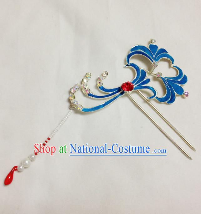 Chinese Ancient Court Princess Yulan Magnolia Hairpins Traditional Beijing Opera Diva Hair Accessories for Adults