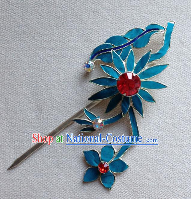 Chinese Ancient Court Princess Sunflowers Hairpins Traditional Beijing Opera Diva Hair Accessories for Adults