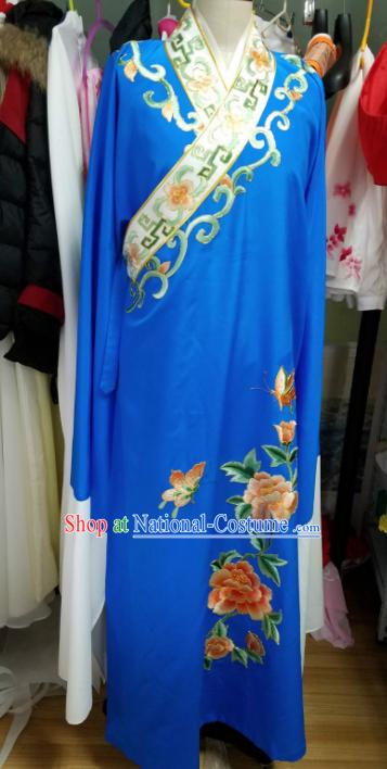 Chinese Traditional Beijing Opera Niche Embroidered Royalblue Robe Ancient Scholar Nobility Childe Costume for Men