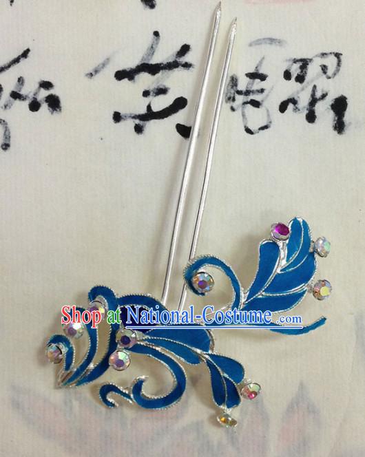 Chinese Ancient Princess Grass Hairpins Traditional Beijing Opera Diva Court Hair Accessories for Adults