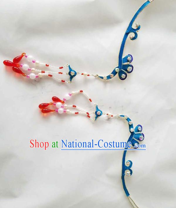 Chinese Ancient Princess Tassel Step Shake Hairpins Traditional Beijing Opera Diva Court Hair Accessories for Adults