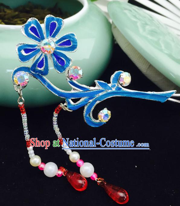 Chinese Ancient Princess Sunflower Tassel Hairpins Traditional Beijing Opera Diva Court Hair Accessories for Adults