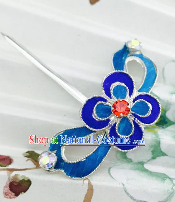 Chinese Ancient Princess Flower Hairpins Palace Hair Clip Traditional Beijing Opera Diva Court Hair Accessories for Adults