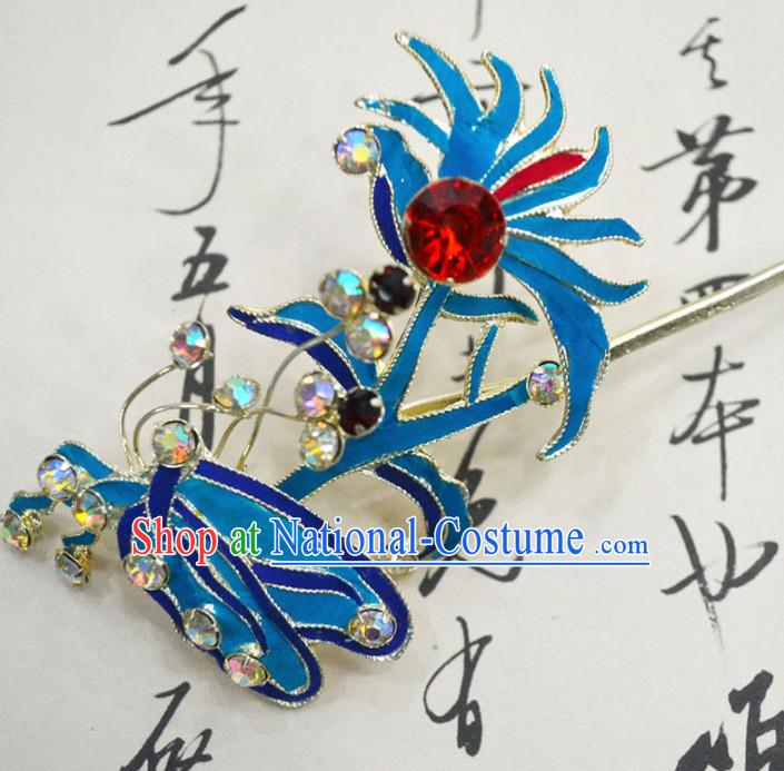 Chinese Ancient Princess Butterfly Hairpins Palace Hair Clip Traditional Beijing Opera Diva Court Hair Accessories for Adults