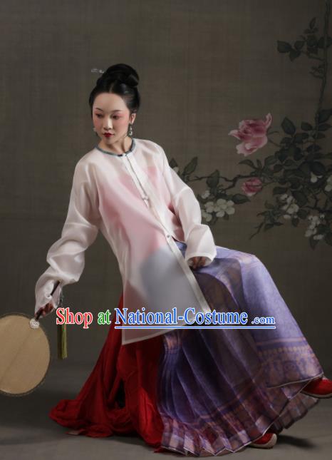 Chinese Ancient Ming Dynasty Dowager Hanfu Dress Traditional Rich Young Mistress Replica Costume for Women